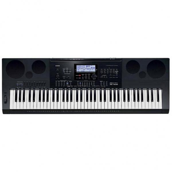 CASIO WK-7600 синтезатор 76 клавиш,  полифония 64, 820 тембров, 260 стилей, 100 эффектов