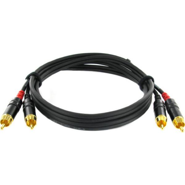 CORDIAL CIU 1.5 CC кабель 2хRCA/2хRCA, 1,5 м. черный
