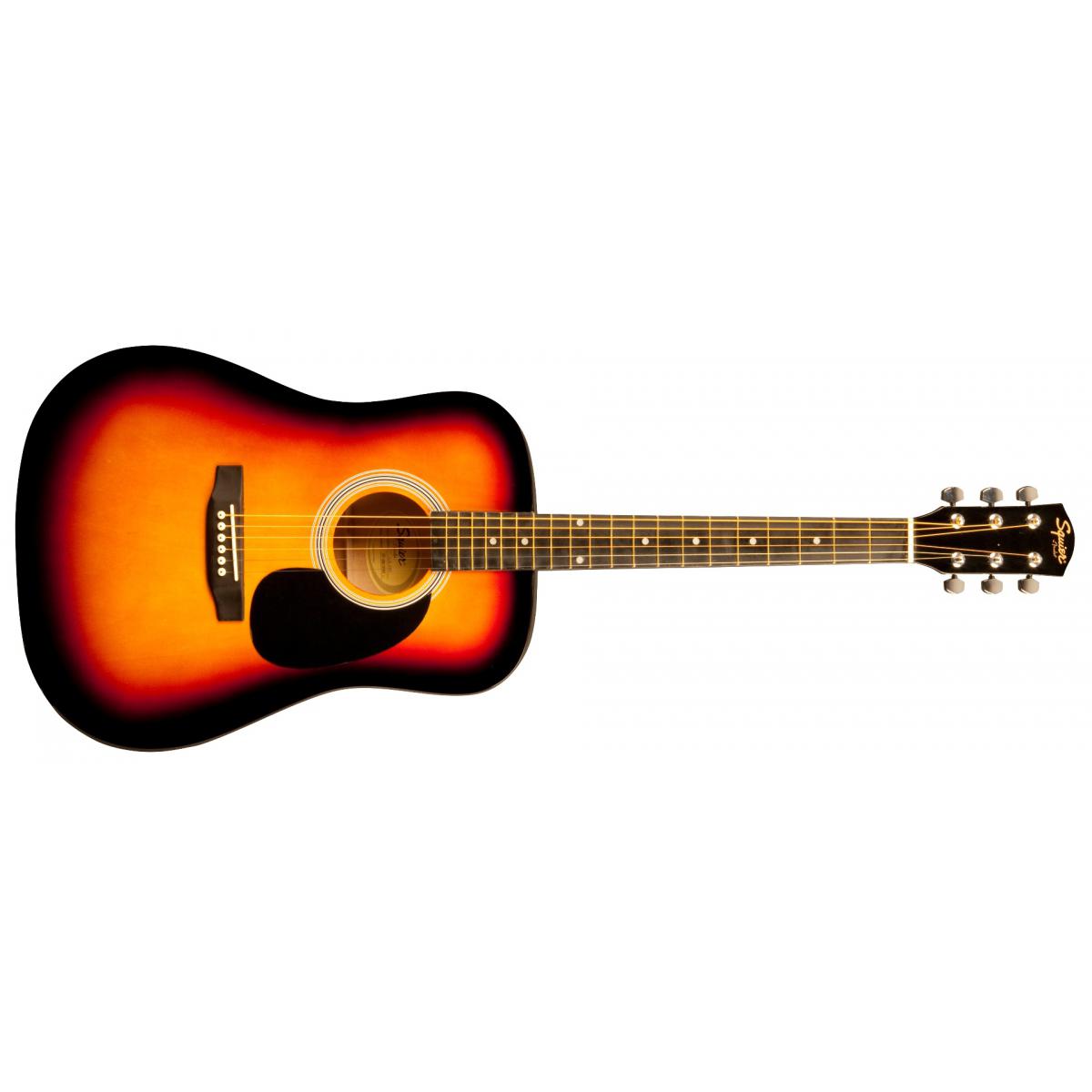 FENDER SQUIER SA-105 SUNBURST акустическая гитара, цвет санбёрст