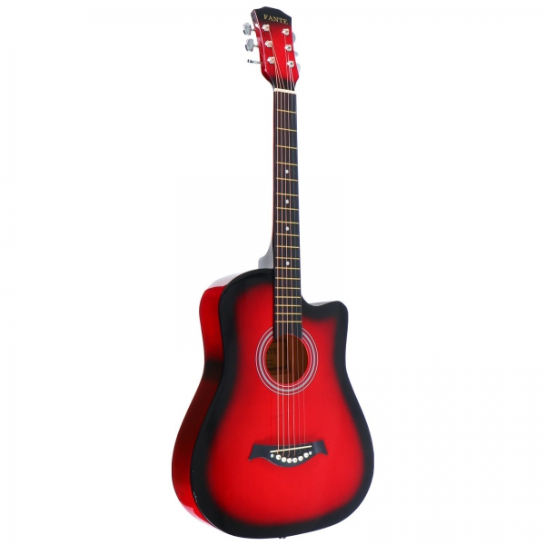 Fante FT-D38-RDS Акустическая гитара с вырезом, цвет красный