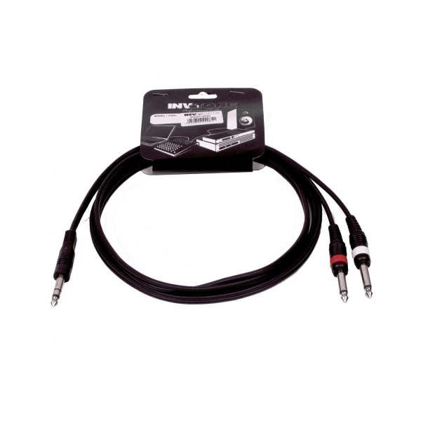 Invotone INSC200 - аудио кабель,2х джек 6.3мм<-> стерео джек 6.3мм, длина 2м